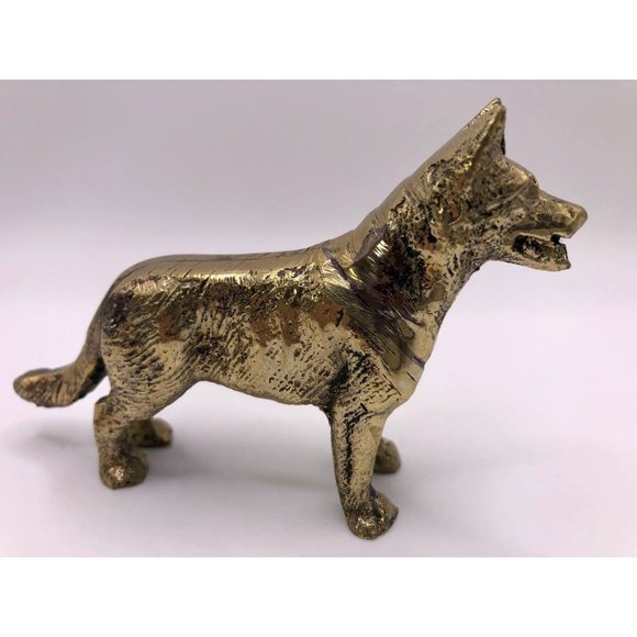 Vintage Brass German Shepard Figurine - Picture 3 of 7